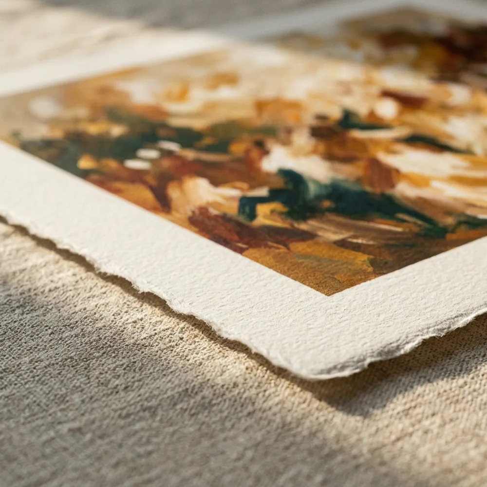 Print on thick archival cotton paper, close up